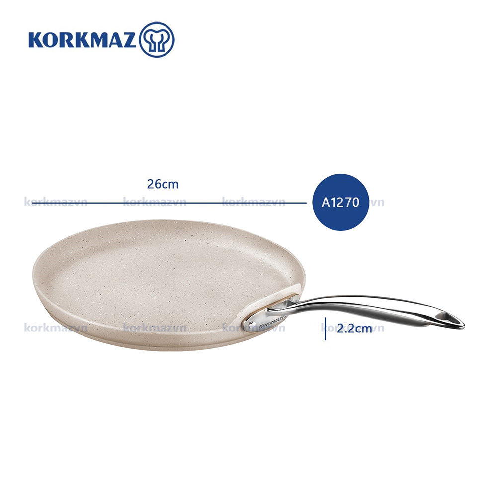 Chảo chống dính Korkmaz Granita làm bánh 26cm