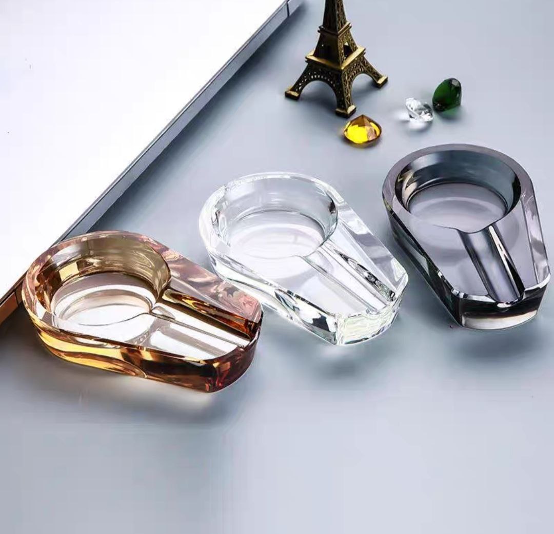 Gạt tàn luxury crystal glass cigar ashtray - gạt tàn tro bụi thủy tinh pha lê phong cách bắc âu cao cấp