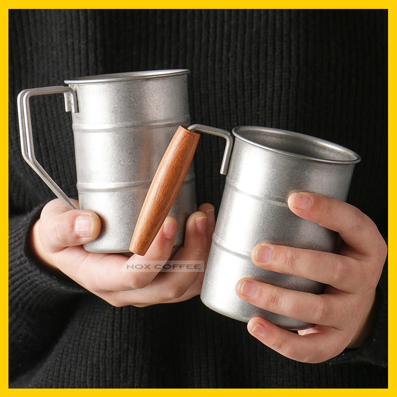Cốc inox phong cách retro