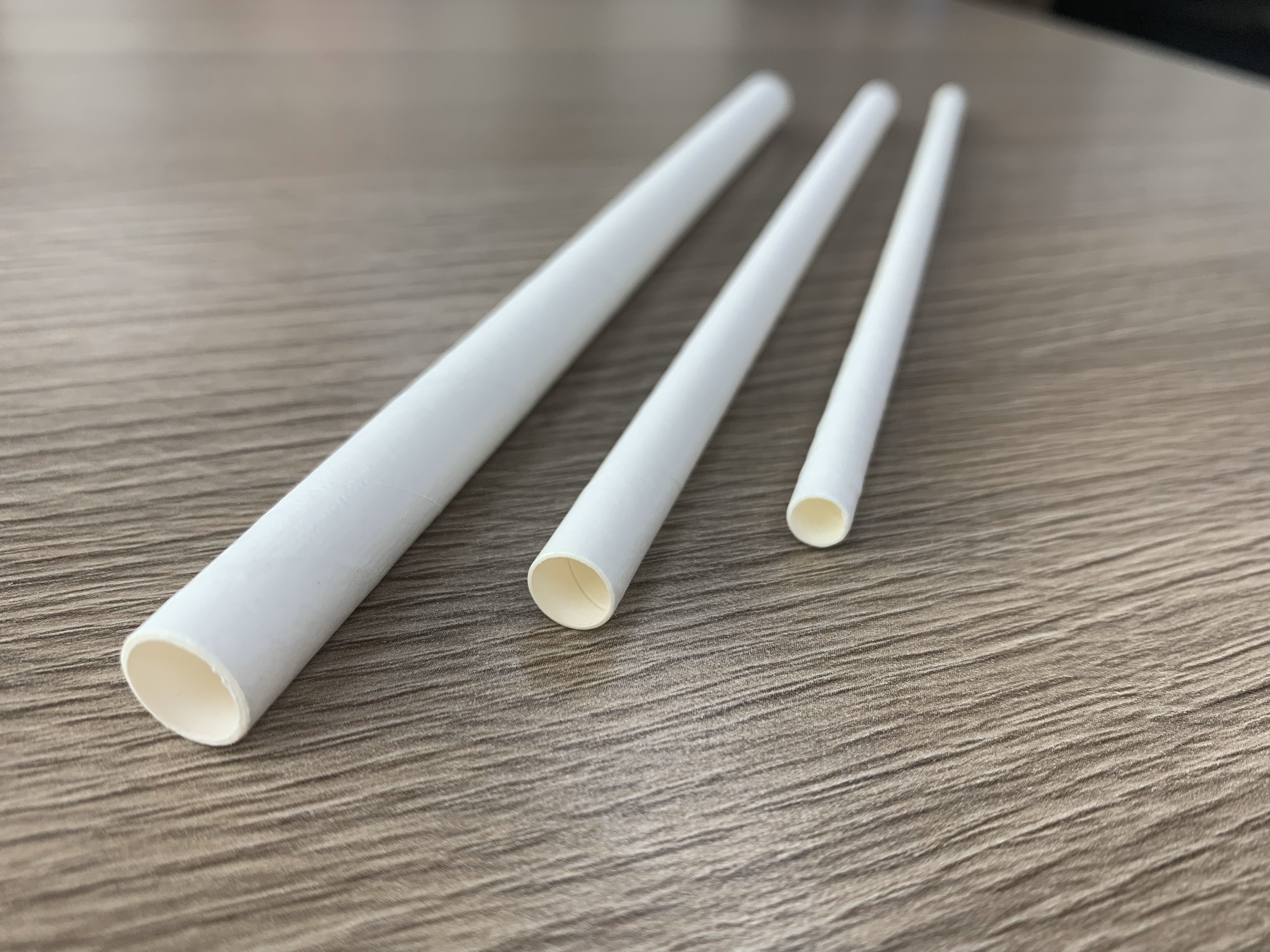 Ống hút giấy cao cấp 8mm x 197mm Clean Paper Straw màu trắng kích thước hộp 100 ống