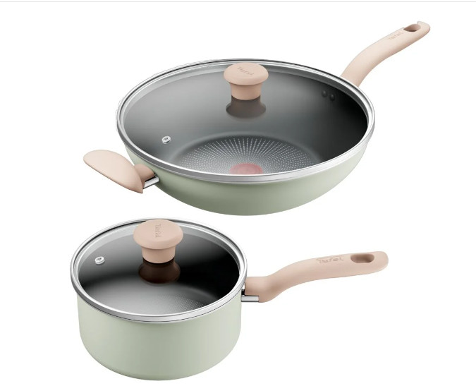 Bộ 2 nồi cán dài & chảo xào Tefal So Matcha - 18-30cm
