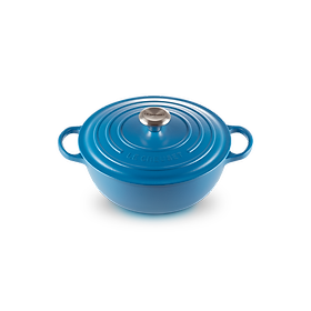Nồi gang Le Creuset La Marmite,schwarzes Interieur 26cm Marseille Blau Hàng Chính Hãng