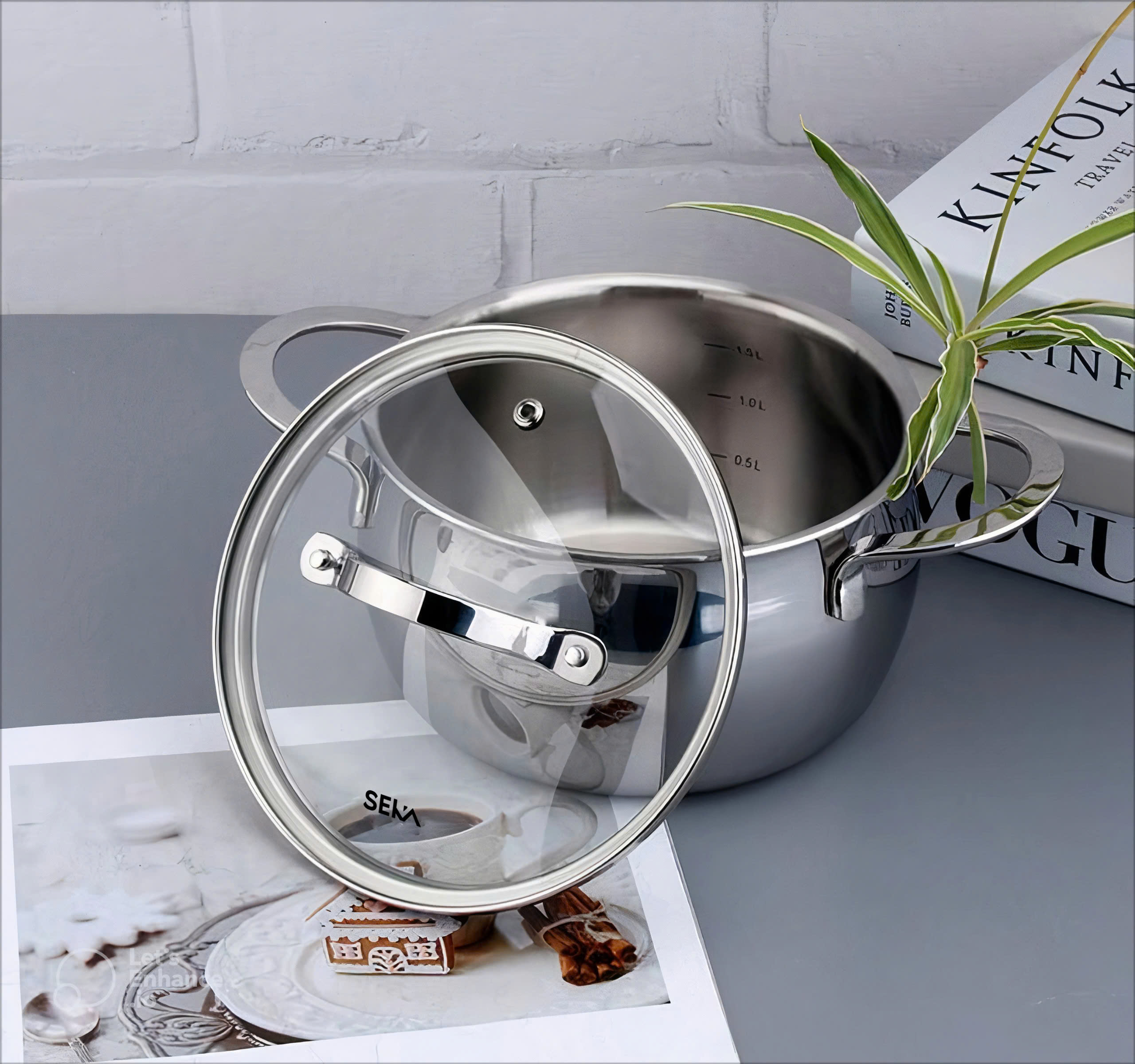 Nồi Canh SEKA Inox Cao Cấp Size 16cm, 20cm, 26cm nồi hầm kho thịt kho cá, nồi dùng cho mọi loại bếp