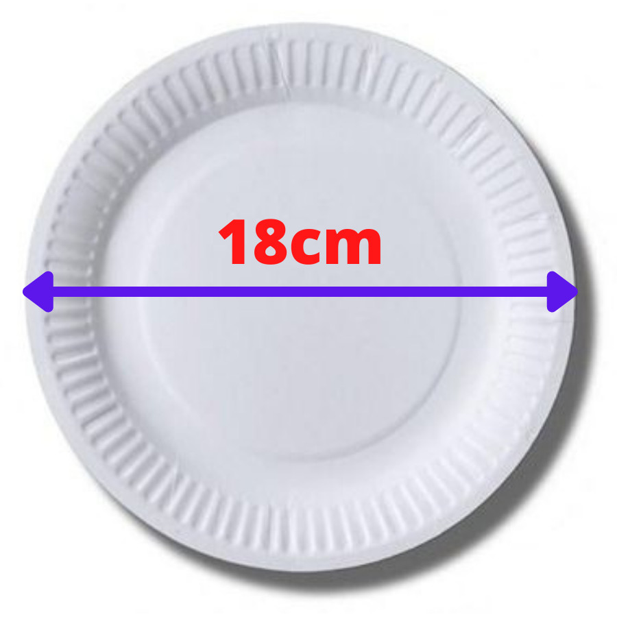 Set 22 đĩa giấy rộng 18cm dùng cho các buổi liên hoan picnic tiện lợi tặng 2 zipper 10cm