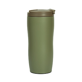 Ly Cốc Inox Giữ Nhiệt Nóng Lạnh, Có Nắp Nhựa PP Tiện Lợi, Dung Tích 360ml, Màu Xanh Lá ANNI