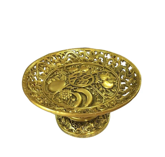 Khay trái cây CTVD16 23 x23.6 x 12.5cm Tundo mạ vàng