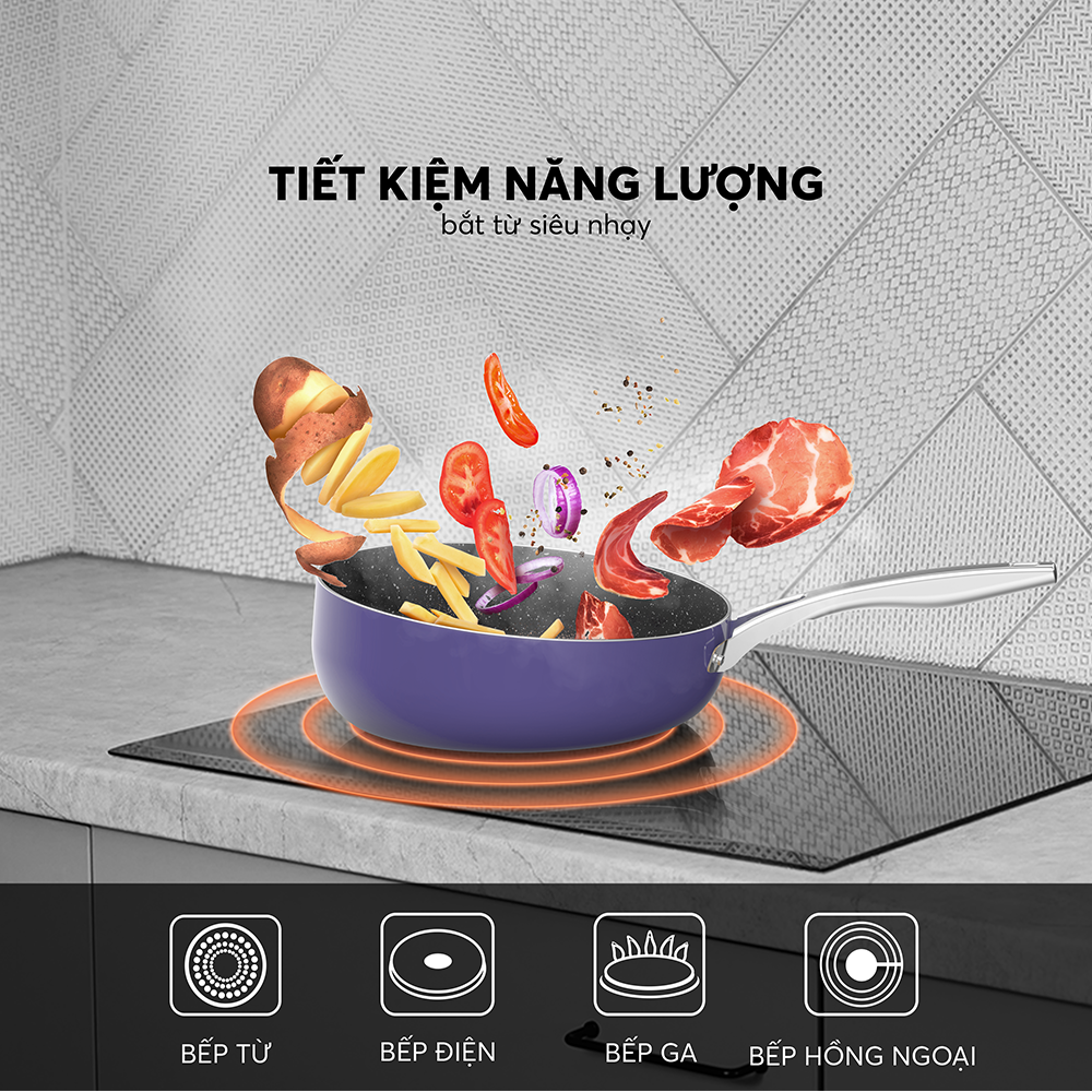 Chảo chống dính Full induction Elmich Hera EL8246 size 24cm