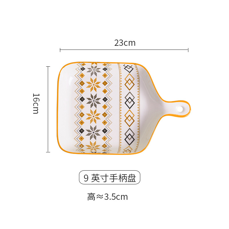 Bán lẻ bộ bát đĩa Thổ Cẩm Cam thương hiệu GOSU tráng men