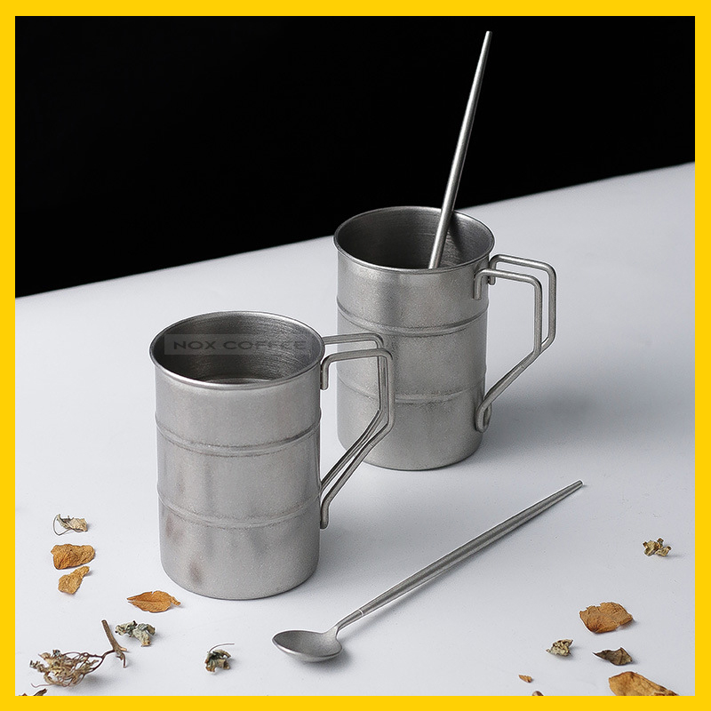 Cốc inox phong cách retro