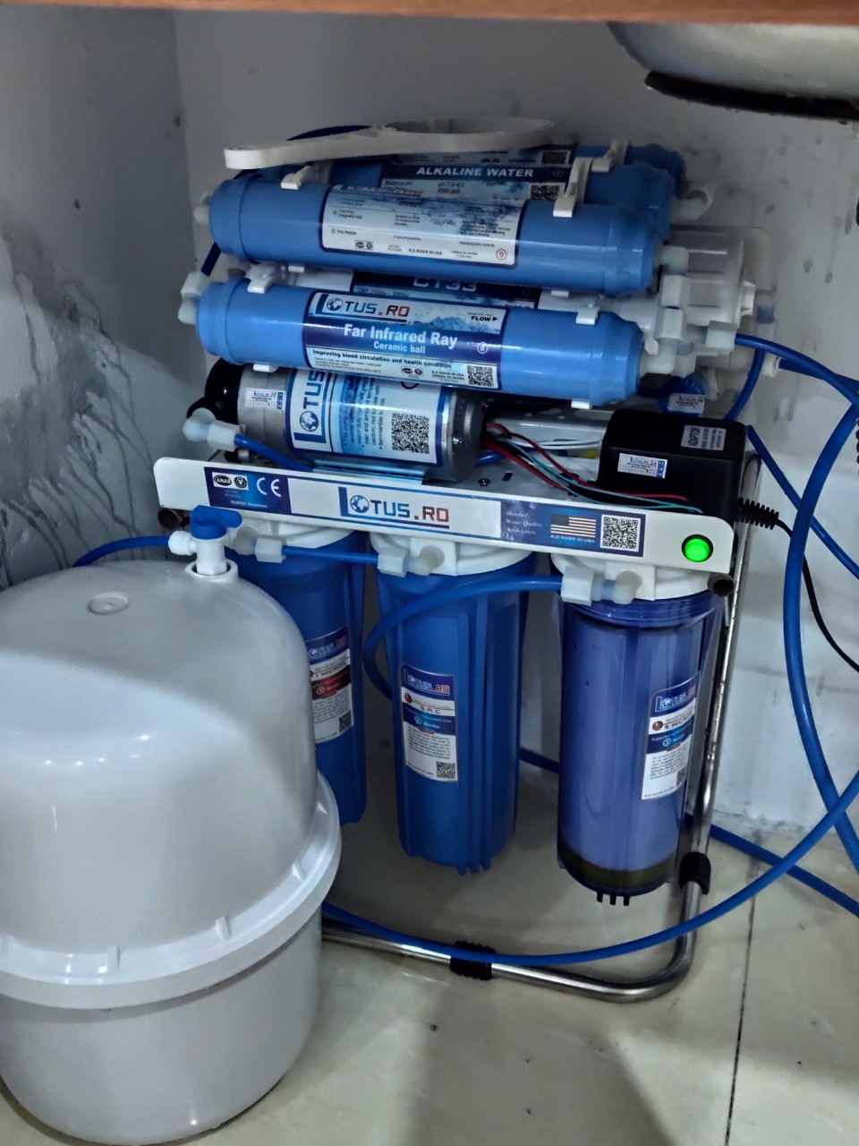MÁY LỌC NƯỚC RO 9 CẤP KHÔNG VỎ TỦ