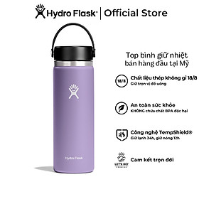 Bình giữ nhiệt Hydro Flask 20 OZ Wide Flex Cap có nắp vặn - Hàng chính hãng(Season 2024)