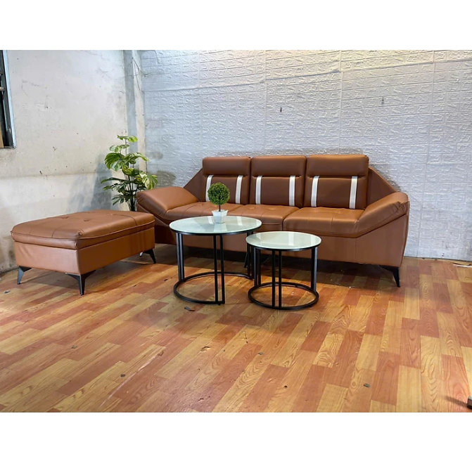 Sofa băng 2m kèm đôn nệm Tundo HLMCT màu lựa chọn kèm bàn như hình