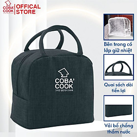 Túi Giữ Nhiệt COBACOOK Đựng Vừa Hộp Lớn Với 1 Khóa Kéo Và Lớp Bạc Giữ Nhiệt-CBB