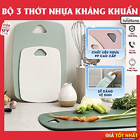 Set 3 Thớt Nhựa Luá Mạch Kháng Khuẩn Nhiều Màu Hàng Cao Cấp Giao Màu Ngẫu Nhiên
