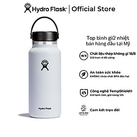 Bình giữ nhiệt Hydro Flask 32 OZ Wide Flex Cap co náp xoay - Hàng chính hãng(Season 2024)