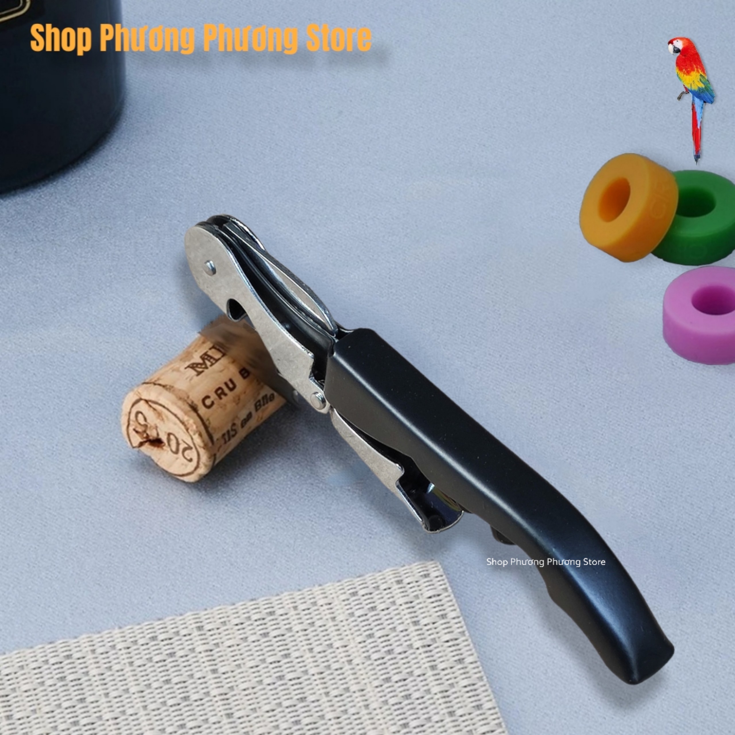 Dụng cụ khui mở nắp chai, mở rượu vang, khui hộp nhanh chóng và tiện lợi inox bền đẹp rất được ưa chuộng tại Nhật Bản - Pink parot