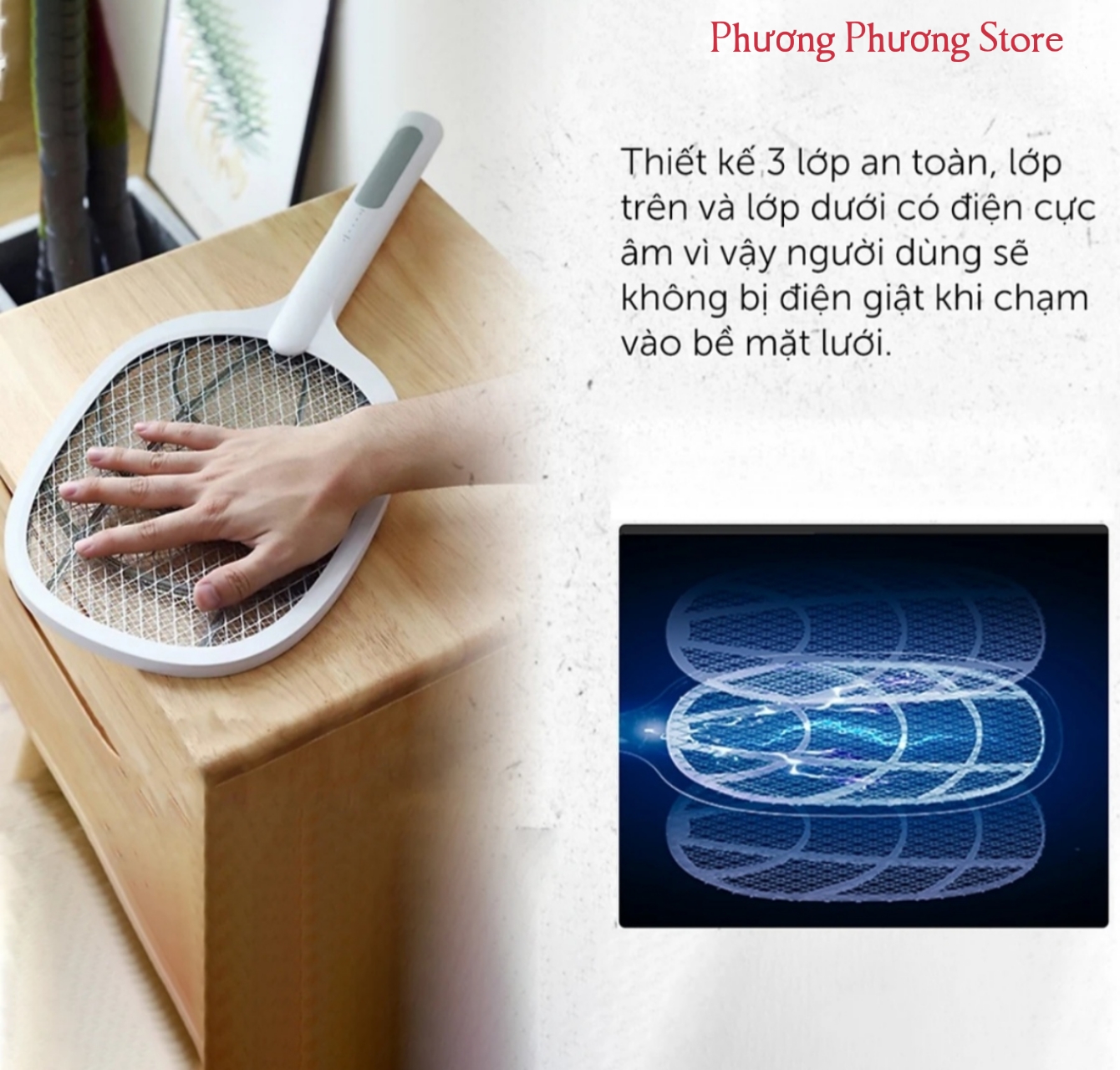 Vợt Muỗi Thông Minh 3 Trong 1 Tích Hợp Vợt Bắt Muỗi, Bẫy Muỗi và Đèn Ngủ Siêu Tiện Lợi, An Toàn Giúp Bảo Vệ Sức Khẻo & Giấc Ngủ Gia Đình Bạn
