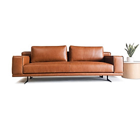 Sofa băng SQUAR phòng khách Tundo bọc da cao cấp