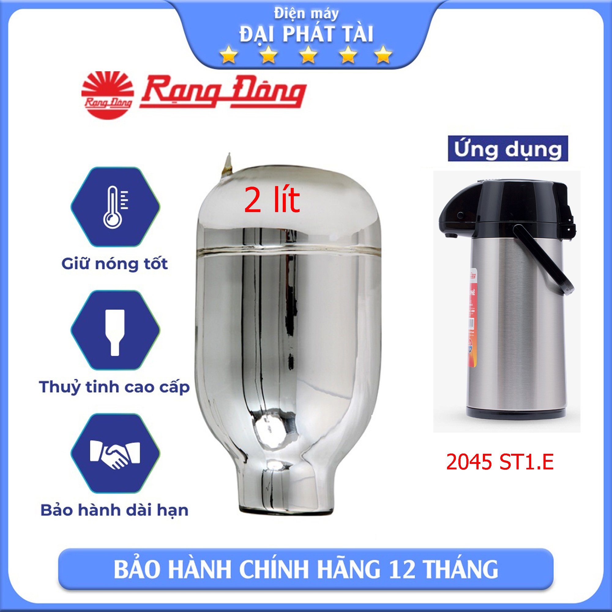 RUỘT PHÍCH RẠNG ĐÔNG 2 LÍT RF-2045 VÀ 2.5L RF-2545 DÙNG CHO PHÍCH BƠM- HÀNG CHÍNH HÃNG