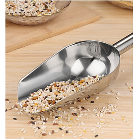 Xẻng Xúc đá, xúc hạt inox dày không hoen gỉ 