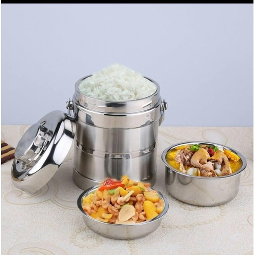 Cặp Lồng Inox 3 Tầng 1.4 - 2 Lít -Cặp Lồng Đựng Cơm Cháo Phở Giữ Nhiệt Cao Cấp - Cà Mên Inox - Hàng Loại 1 - Chính Hãng MINIIN