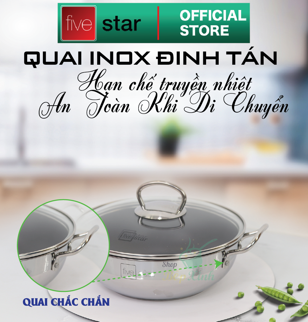 Nồi Kho Cá 3 Đáy Chống Dính 20cm Fivestar ( tặng 2 vá canh)