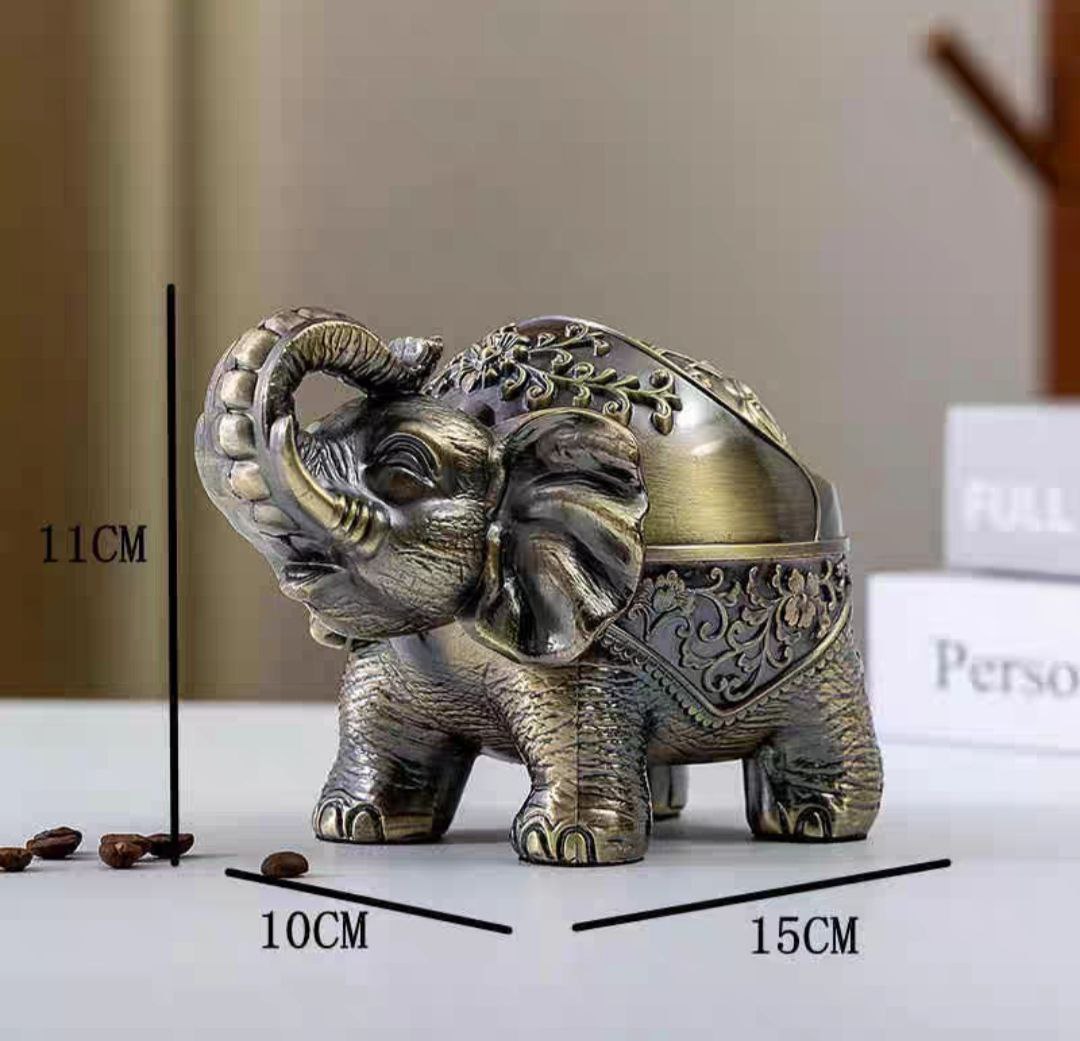 gạt tàn chú voi đứng bằng đồng ( tặng sét 4 cọ vệ sinh vòi ám nội địa nhật )