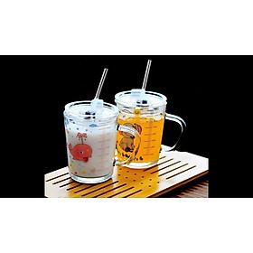 Ly Thuỷ Tinh có vạch chia ml, nắp đậy và ống hút