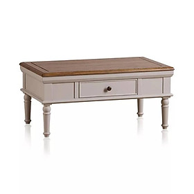 Bàn Trà Shay Gỗ Sồi Ibie LTTSHAO - Trắng (110 x 60 cm)