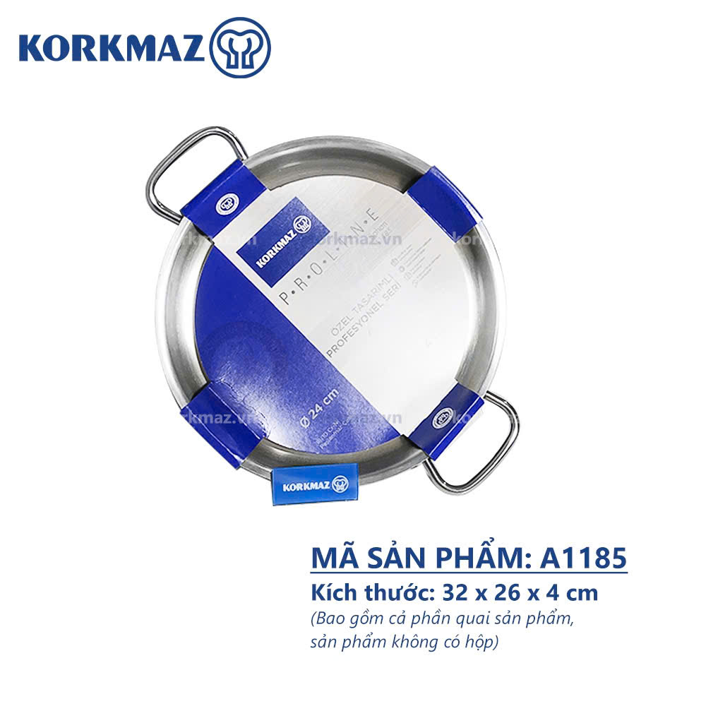 Chảo inox 18/10 Korkmaz Proline 24 cm - Omelette