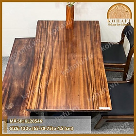 [KL20546] Mặt Bàn Dài Me Tây Tự Nhiên 1.2m