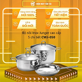 Bộ nồi Inox Junger cao cấp 5 chi tiết CWJ-050 - Hàng chính hãng