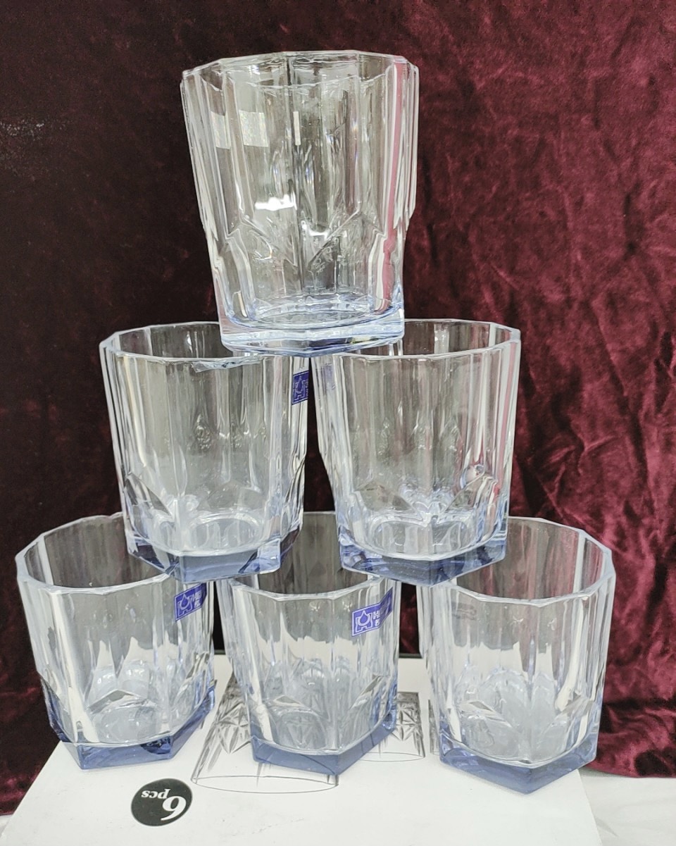 Bộ 6 ly thủy tinh uống nước cao cấp vân sao - VD56