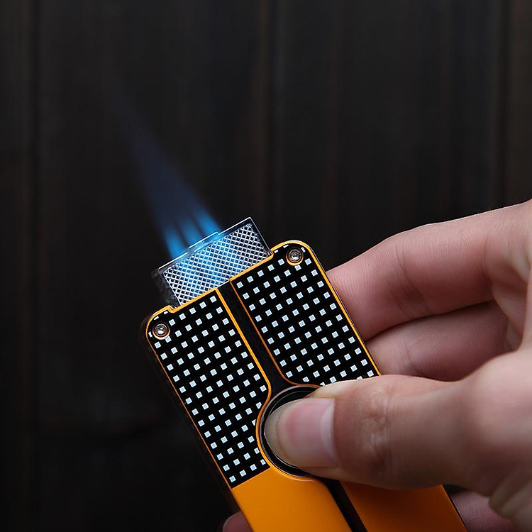 Vỏ Hộp Quẹt Bật Lửa Khò 3 Tia COB-001 Tích Hợp Đục Thiết Kế Hiện Đại Sang Trọng