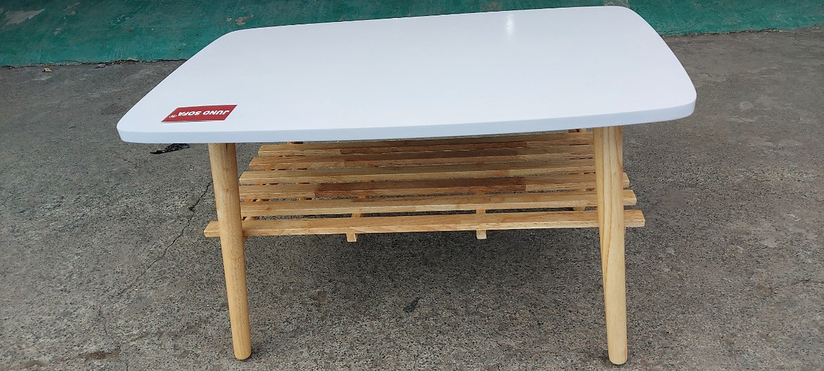 Bàn trà gỗ vuông Juno Sofa 50 x 85 x 45 cm (trắng)