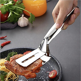  Kẹp Gắp lật thức ăn đồ nướng đồ chiên thịt cá Inox -  dài 25cm