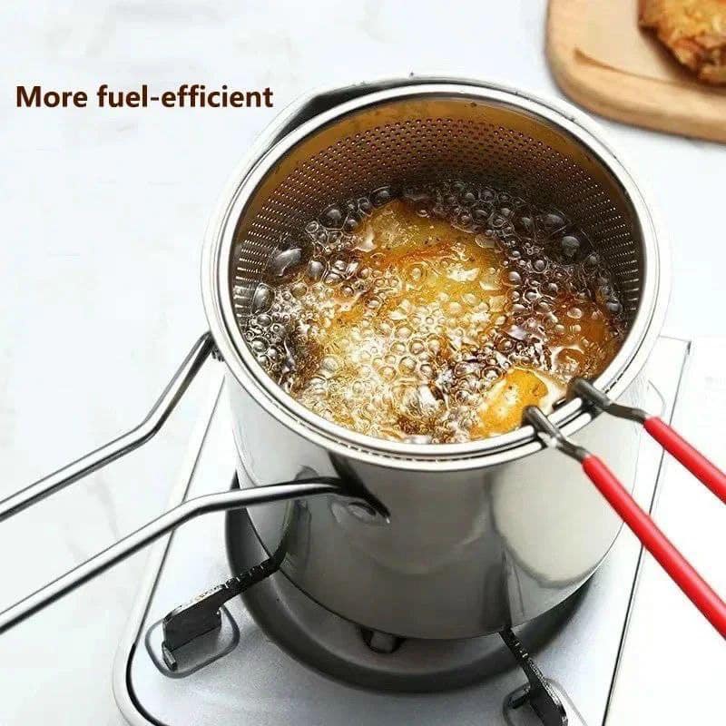 Nồi Chiên Ngập Dầu Mini, Bộ Nồi Chiên Kèm Rổ Chiên Dày Dặn, Tiết Kiệm Dầu, Phù Hợp Với Nhiều Loại Bếp - Hàng Chính Hãng