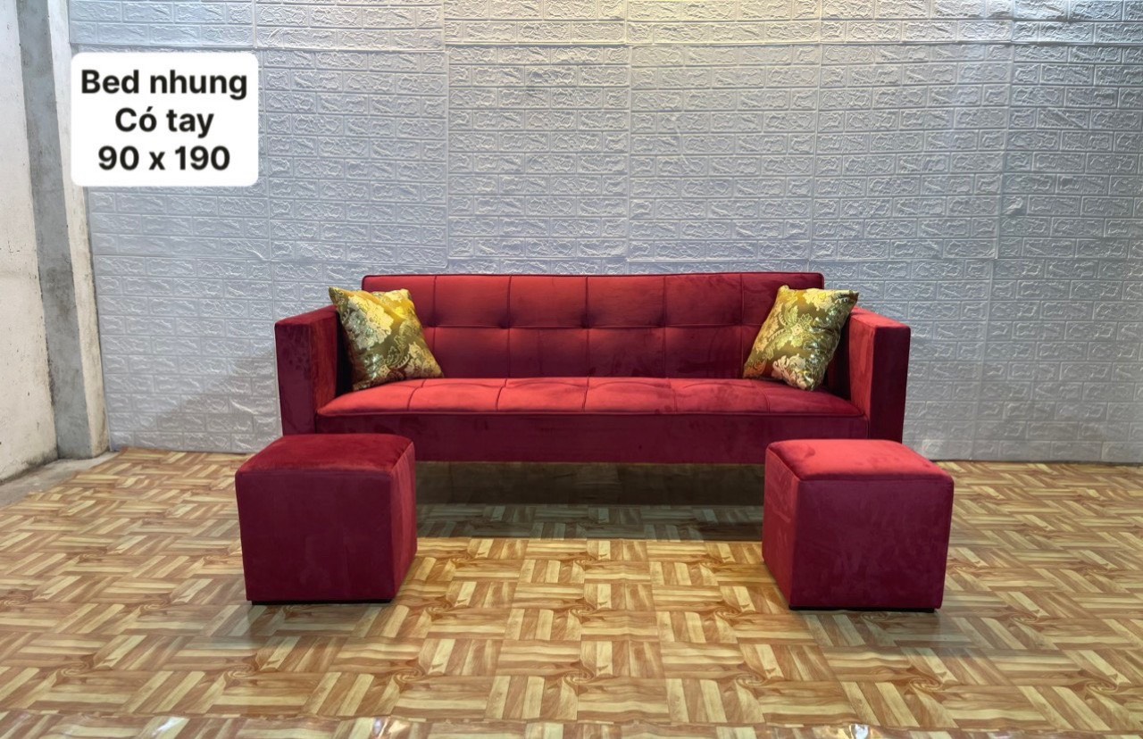 Bộ sofa bed có tay 1m9 tiện lợi Tundo cho chung cư, căn hộ giá rẻ