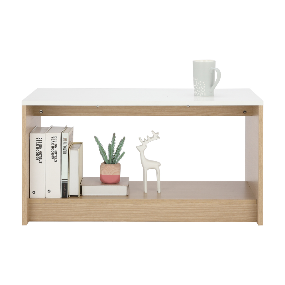 Bàn Cà Phê Mia 80Cm(Vuông) Gỗ Sồi Trắng |Index Living Mall | Nội thất Thái Lan