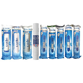 Combo 9 lõi lọc nước Karofi chính hãng dùng cho máy lọc nước Karofi KSI90 Plus ( Thetis KSP90) - Hàng Chính Hãng