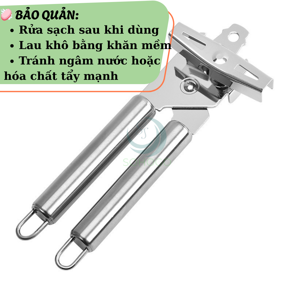 Dụng cụ mở hộp đa năng 3 trong 1- Kềm mở nắp lon inox cao cấp- Mở hộp, mở bia, mở nắp vặn tiện dụng- Dụng cụ khui đồ hộp thép không gỉ- Cần kẹp mở hộp đa năng tay cầm đôi