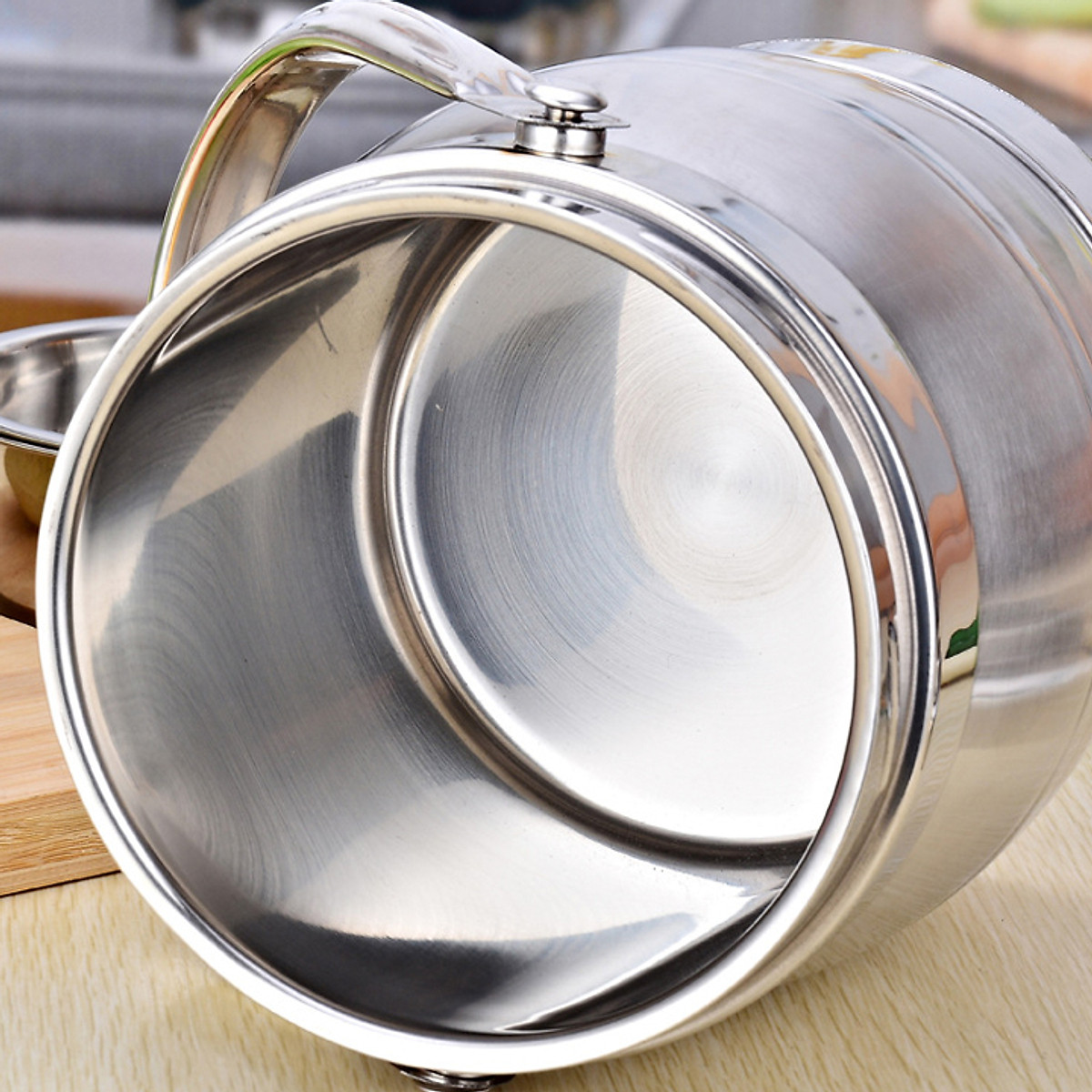 Cặp Lồng Inox 3 Tầng 1.4 - 2 Lít -Cặp Lồng Đựng Cơm Cháo Phở Giữ Nhiệt Cao Cấp - Cà Mên Inox - Hàng Loại 1 - Chính Hãng MINIIN