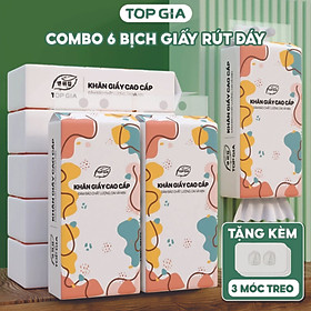 Khăn giấy rút treo tường đa năng 1280 tờ/4 lớp Topgia dạng rút tiện lợi cao cấp, tiết kiệm, an toàn kèm móc treo (Thùng 4 gói) 157x175cm