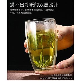 cốc thuỷ tinh cách nhiệt hai lớp 450ml