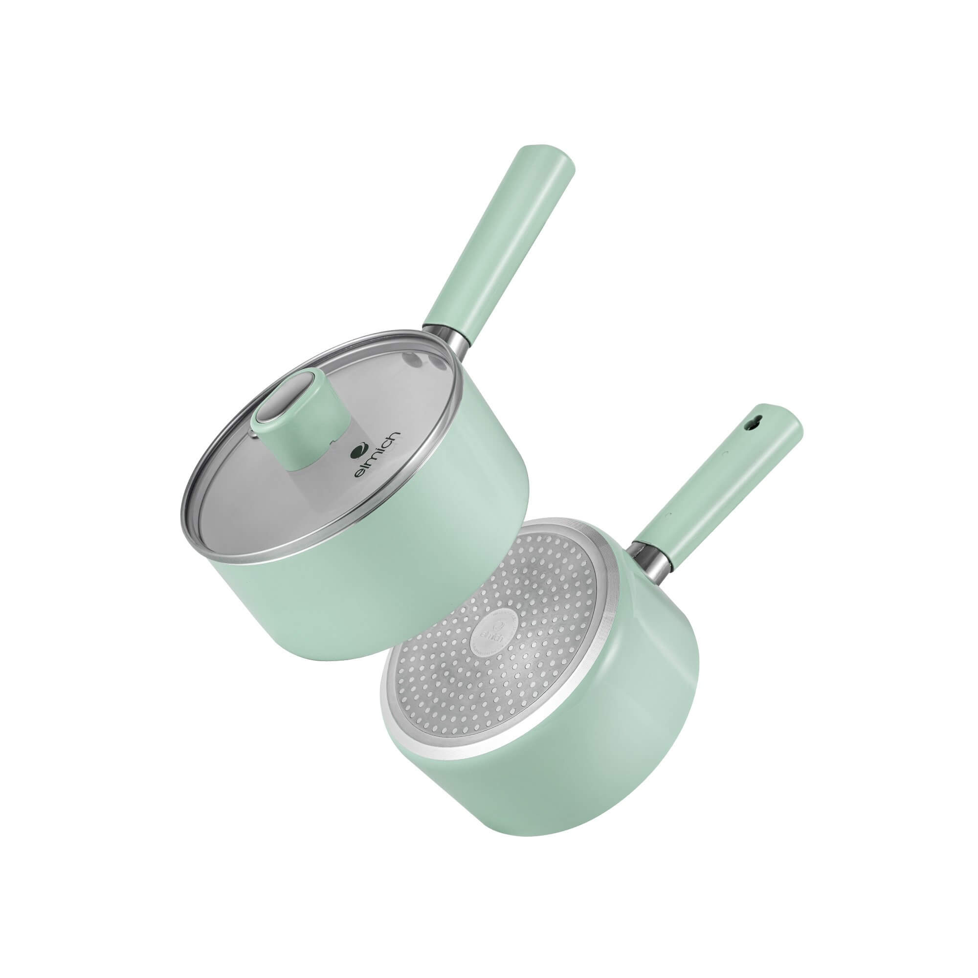 Bộ nồi chảo chống dính sứ Elmich Baby EL-1168, Hàng chính hãng, bắt từ nhanh, có thể dùng trong máy rửa bát - JoyMall