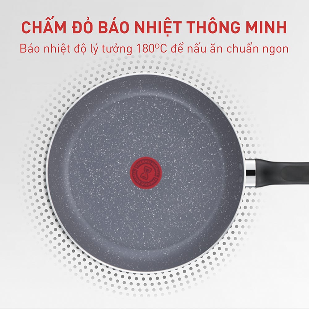 Chảo sâu lòng chống dính Tefal Natura 28cm, dùng cho bếp gas và hồng ngoại- Hàng chính hãng