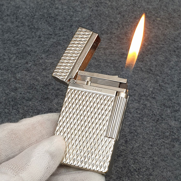 Vỏ Hột Quẹt Bật Lửa Gas Đá Upon D69B Thiết Kế Họa Tiết Vân Kim Cương Mini Độc Đáo - Dùng Gas Đá Cao Cấp