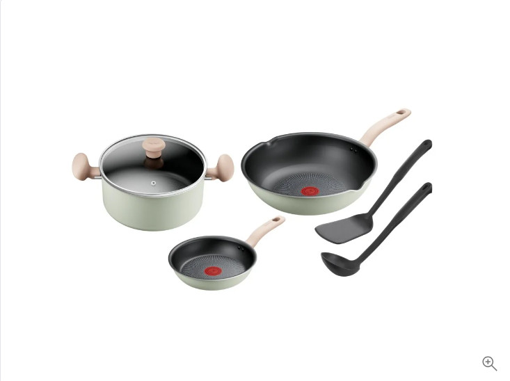 Bộ nồi chảo Tefal So Matcha - Nồi 24cm, Chảo 20cm, Chảo sâu 28cm, Xẻng, Vá