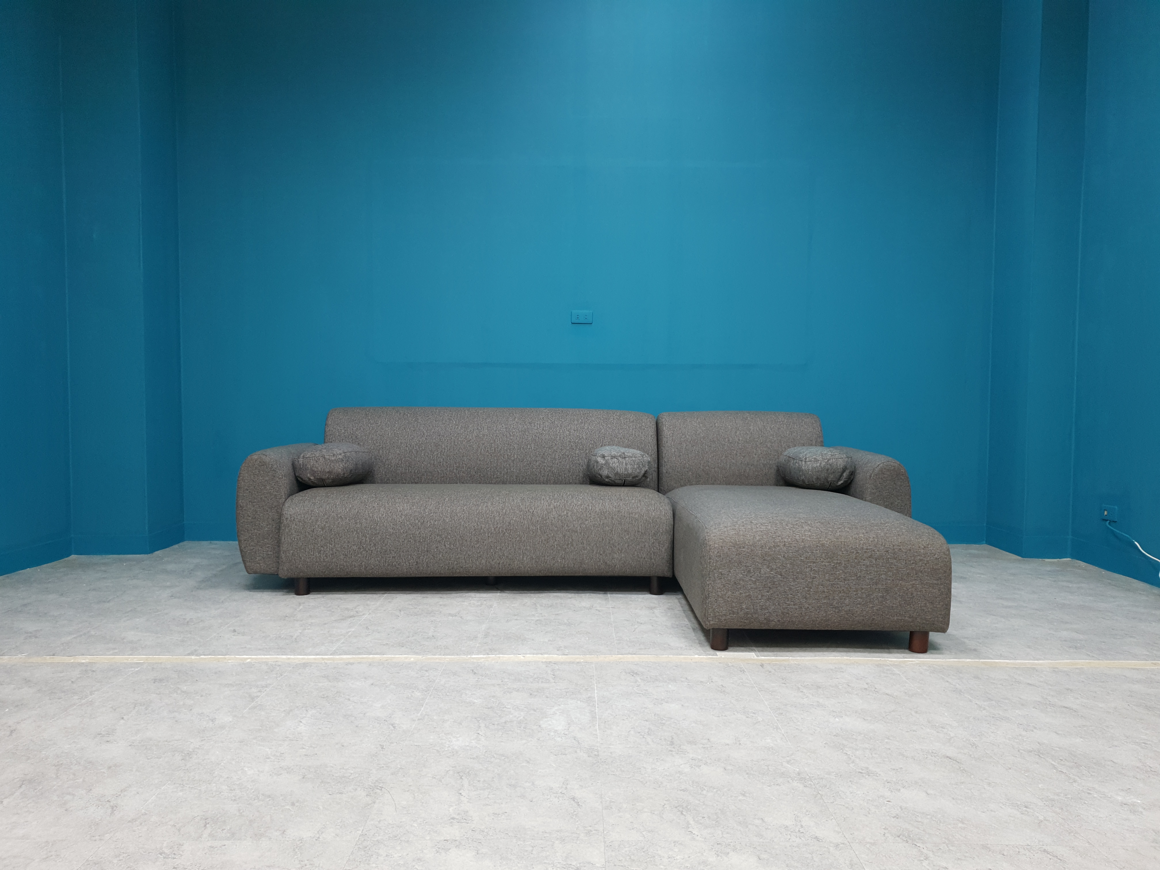Sofa bed góc L Juno sofa màu xám tro