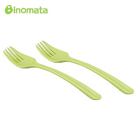 Bộ 2 chiếc dĩa nhựa PP cao cấp màu xanh cốm - nội địa Nhật Bản